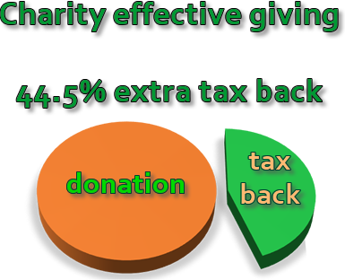 charity giving pie chart
